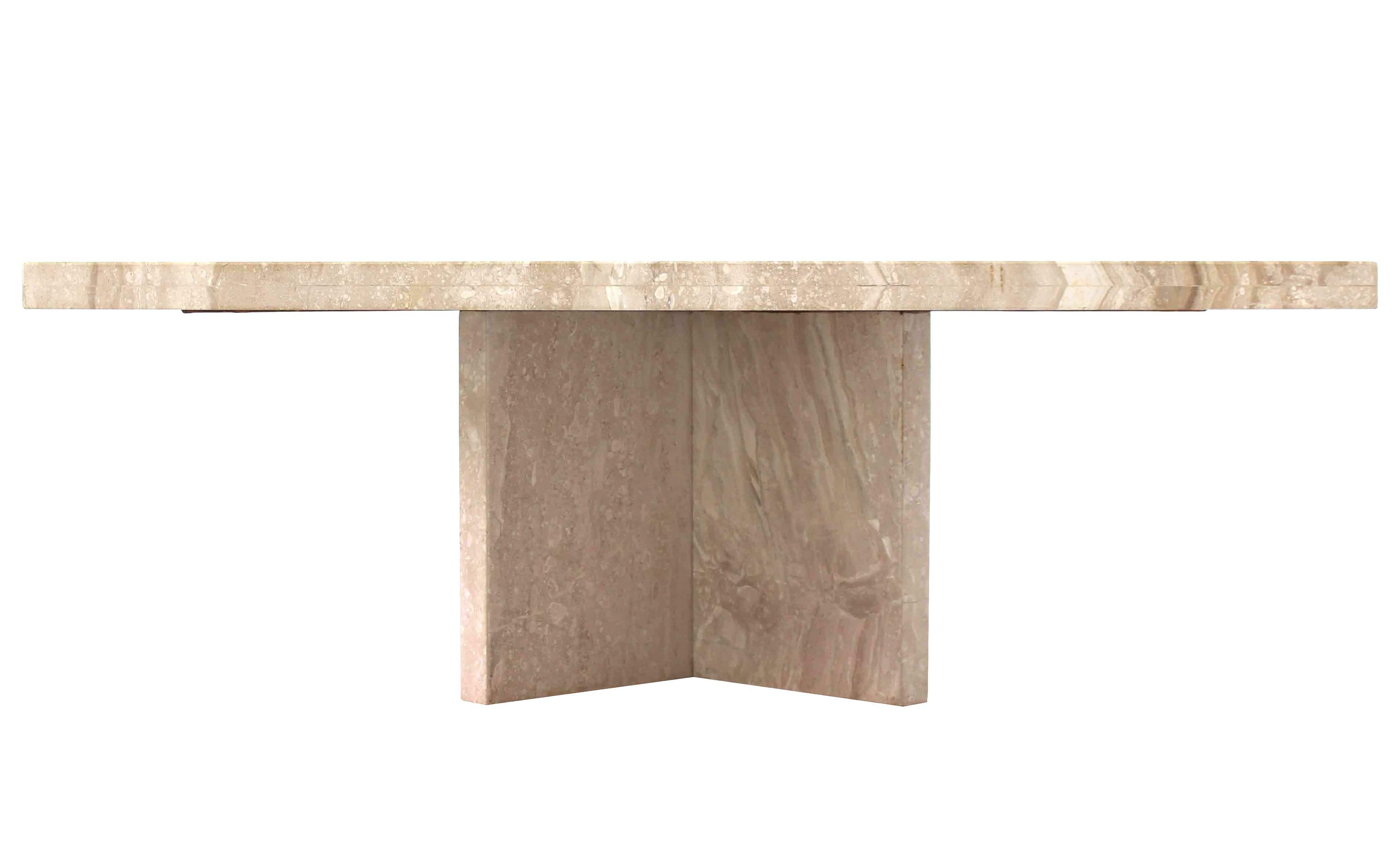 Very nice Mid-Century Modern square rectangle travertine coffee table.