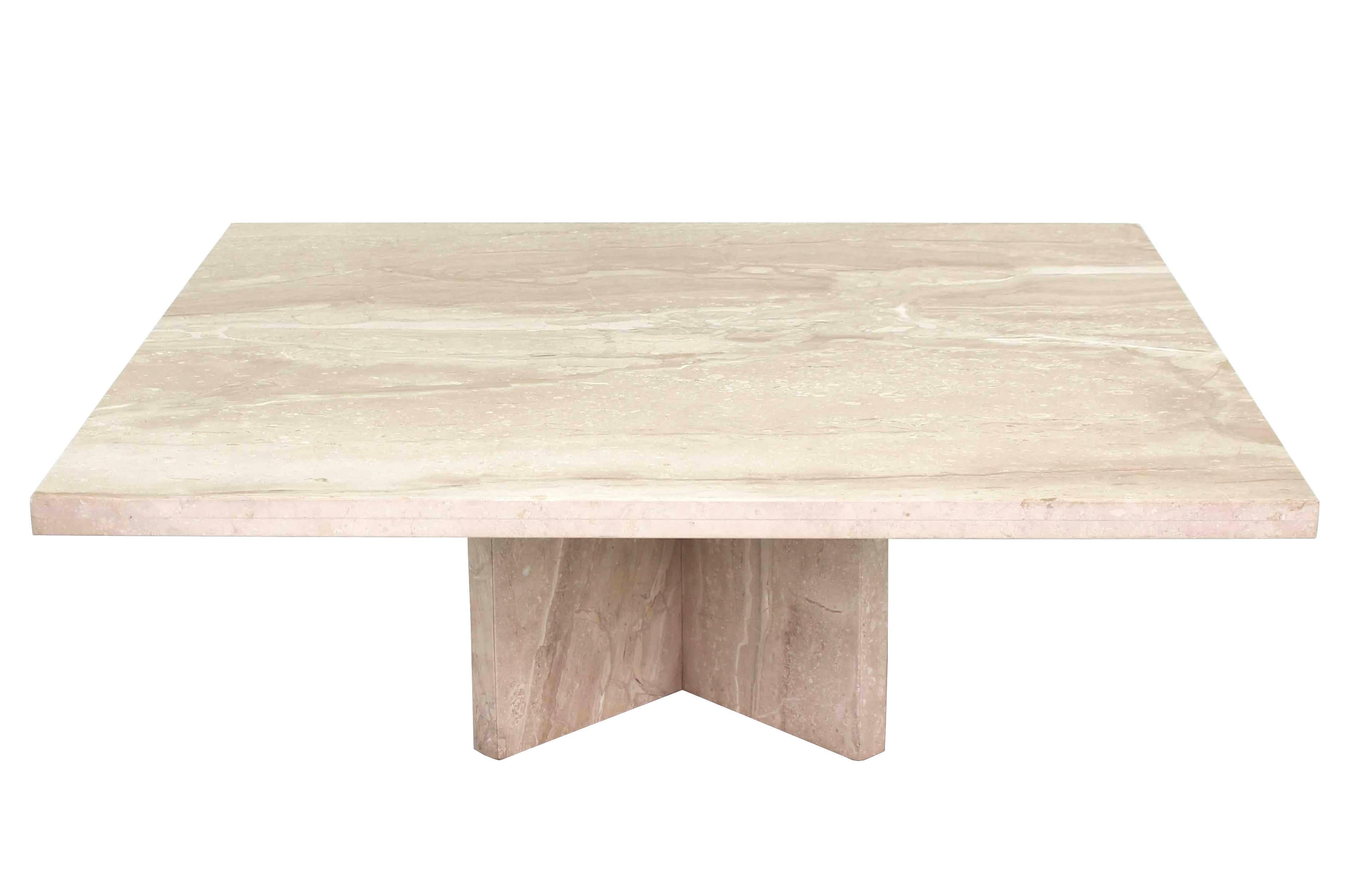 travertine square coffee table