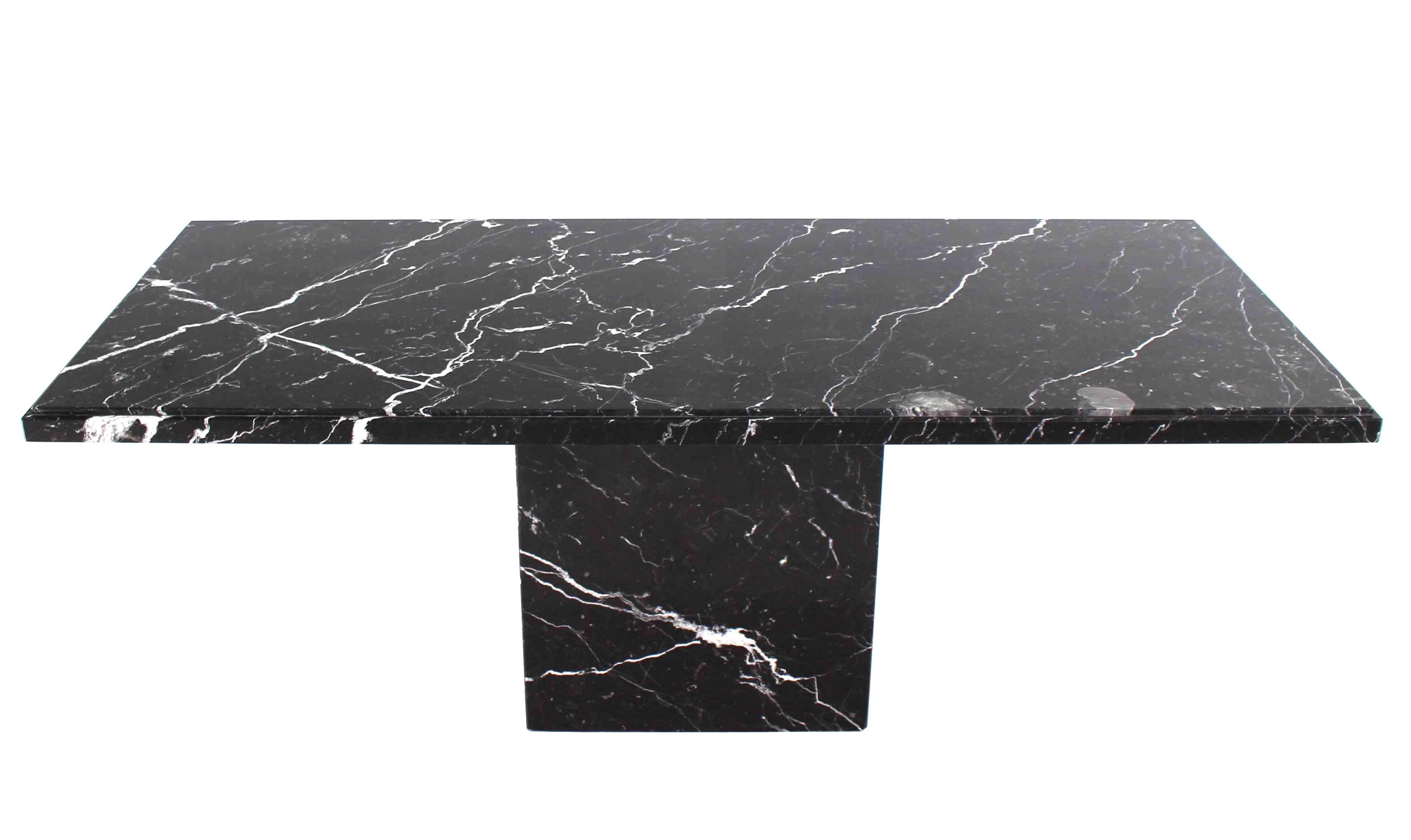 Very nice rectangular black marble dining table.