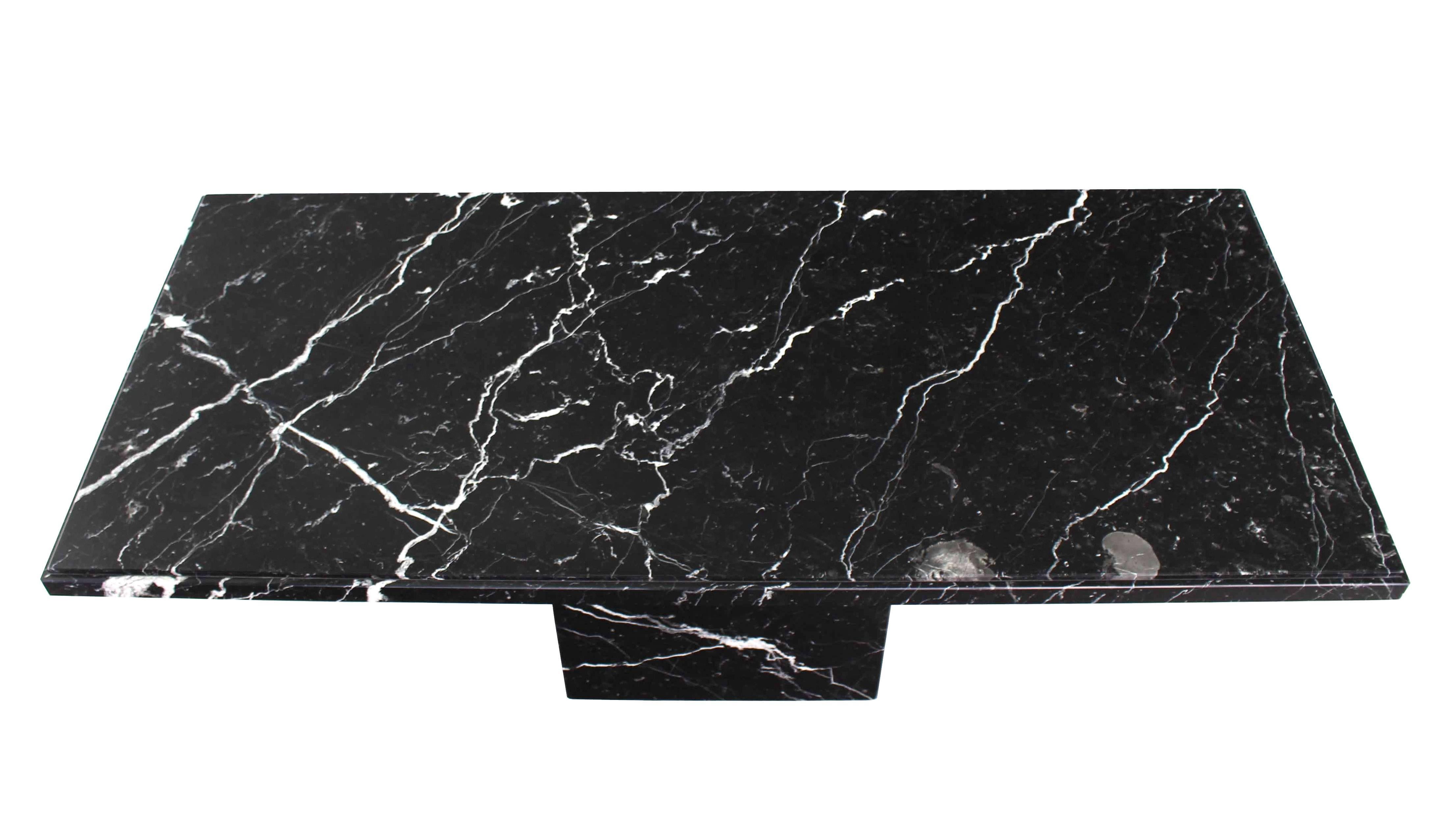black marble rectangle dining table