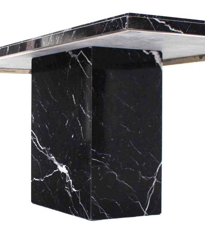 Single Pedestal Black MarbleTop Dining Table at 1stDibs black marble