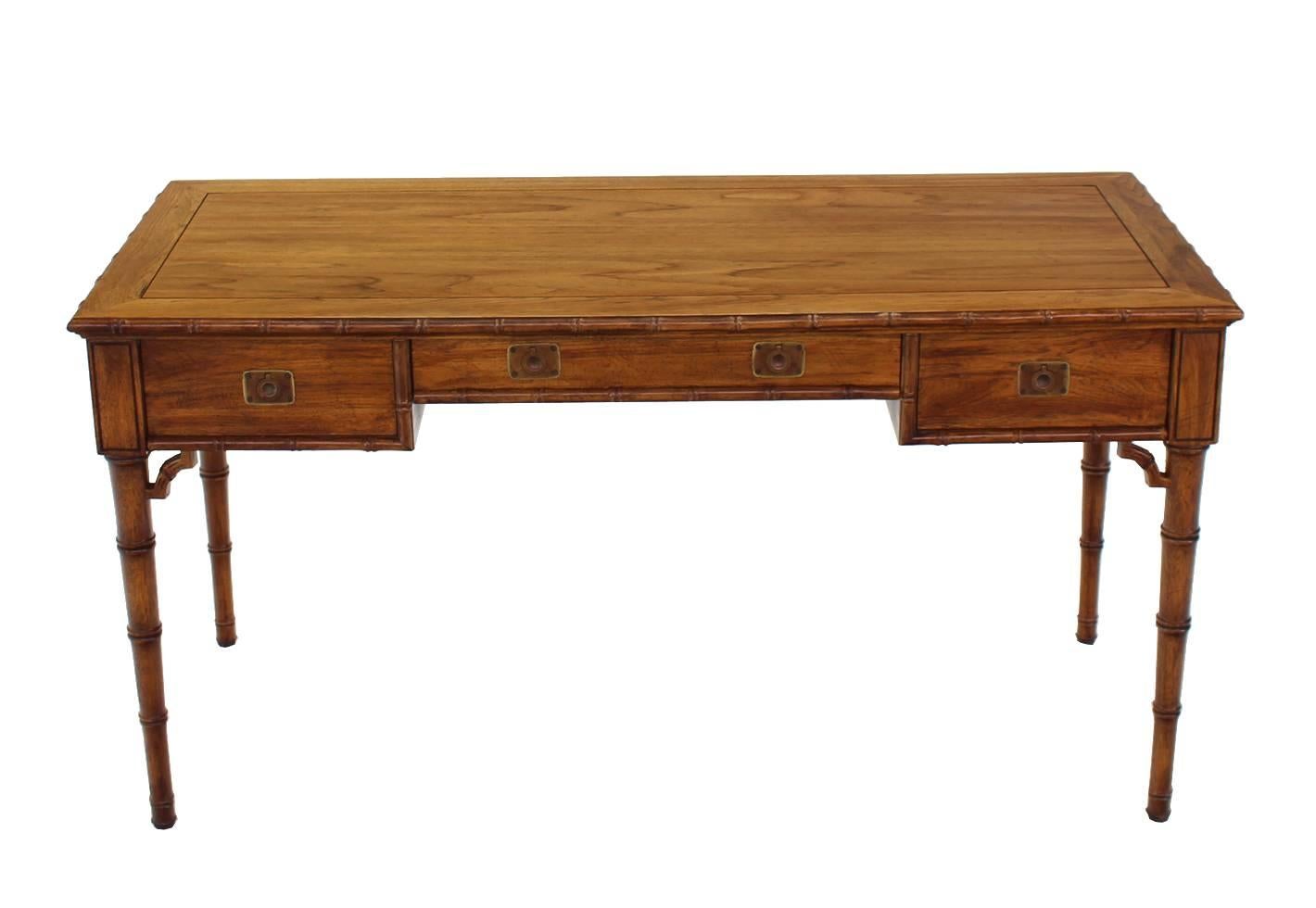 Very nice Mid-Century Modern decorative faux bamboo desk or writing table.