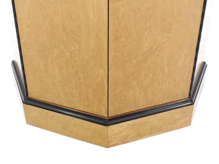 Birds Eye Maple Side Table Pedestal For Sale at 1stDibs