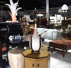 Lampada da tavolo grande in ceramica artistica con motivo a goccia