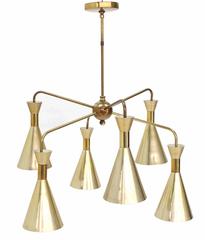 Cone Shades Sputnik Style Chandelier Light Fixture