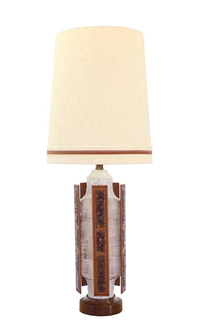 Glazed Pottery Mid-Century Modern Table Lamp For Sale 4