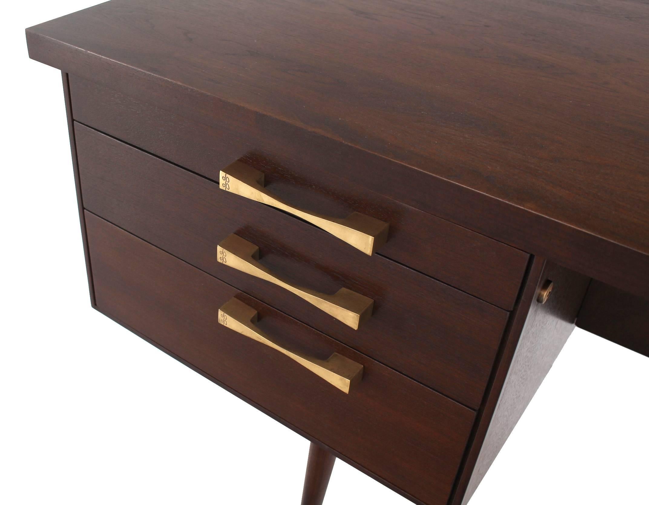 20th Century Large Executive Three-Drawer Desk or Writing Table For Sale