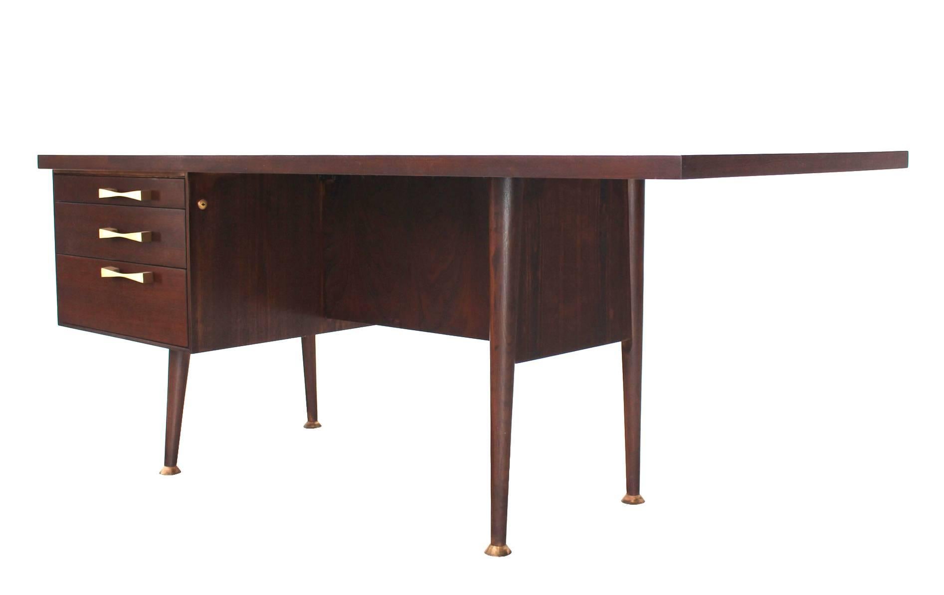 Large Executive Three-Drawer Desk or Writing Table For Sale 2