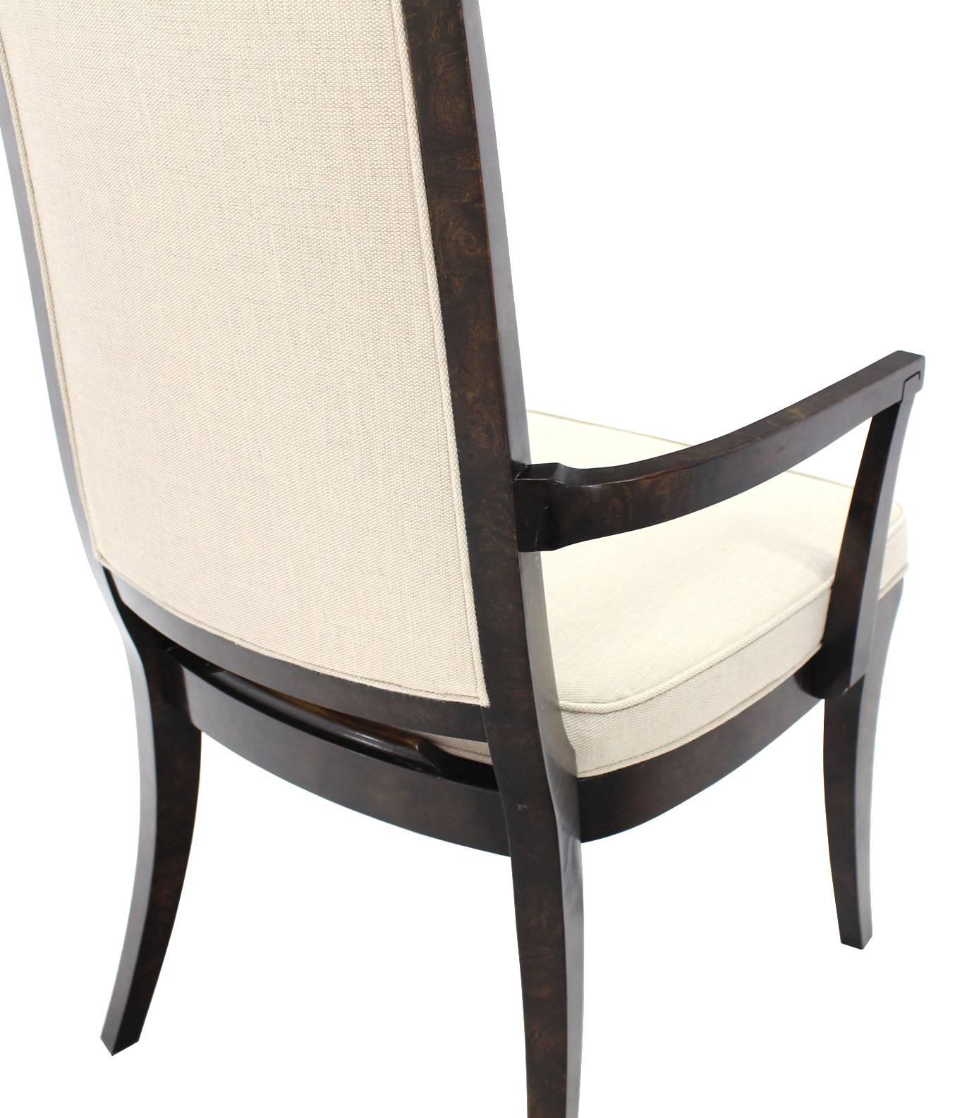 American Set of Six Mid-Century Modern Mastercraft Dining Chairs New Upholstery For Sale