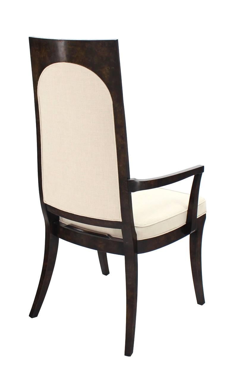 Ensemble de six chaises de salle à manger Mastercraft de style mi-siècle moderne, neuves avec tapisserie en vente 2