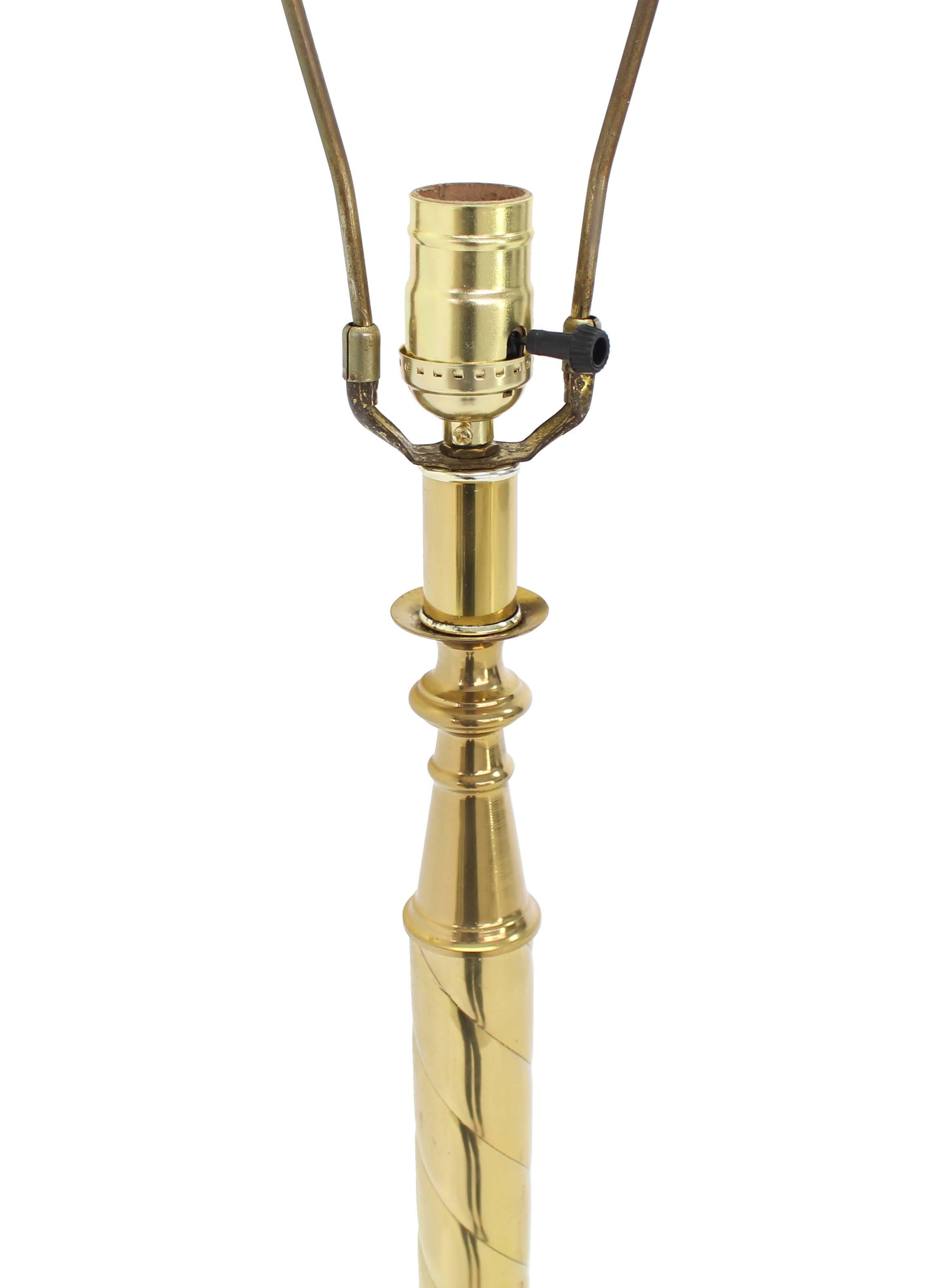 American Vintage Brass Floor Lamp with Decorative Glass Beads Shade For Sale