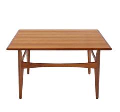 Danish Mid-Century Modern Teak Square Coffee Side Table