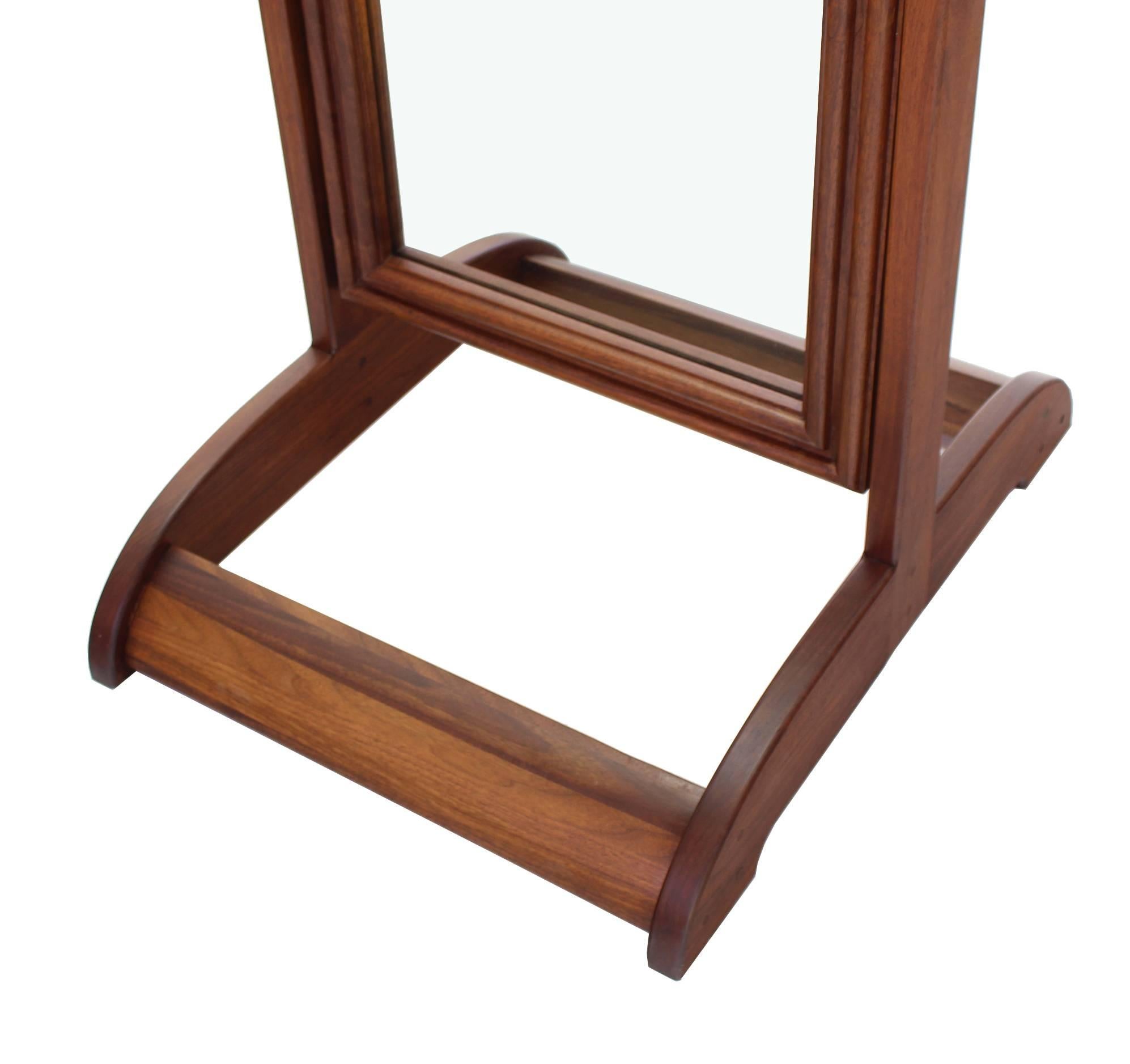 American Walnut Cheval Floor Mirror