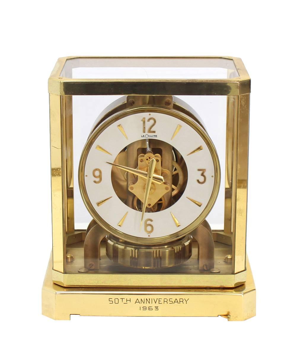 JaegerLeCoultre Brass Atmos Clock For Sale at 1stdibs