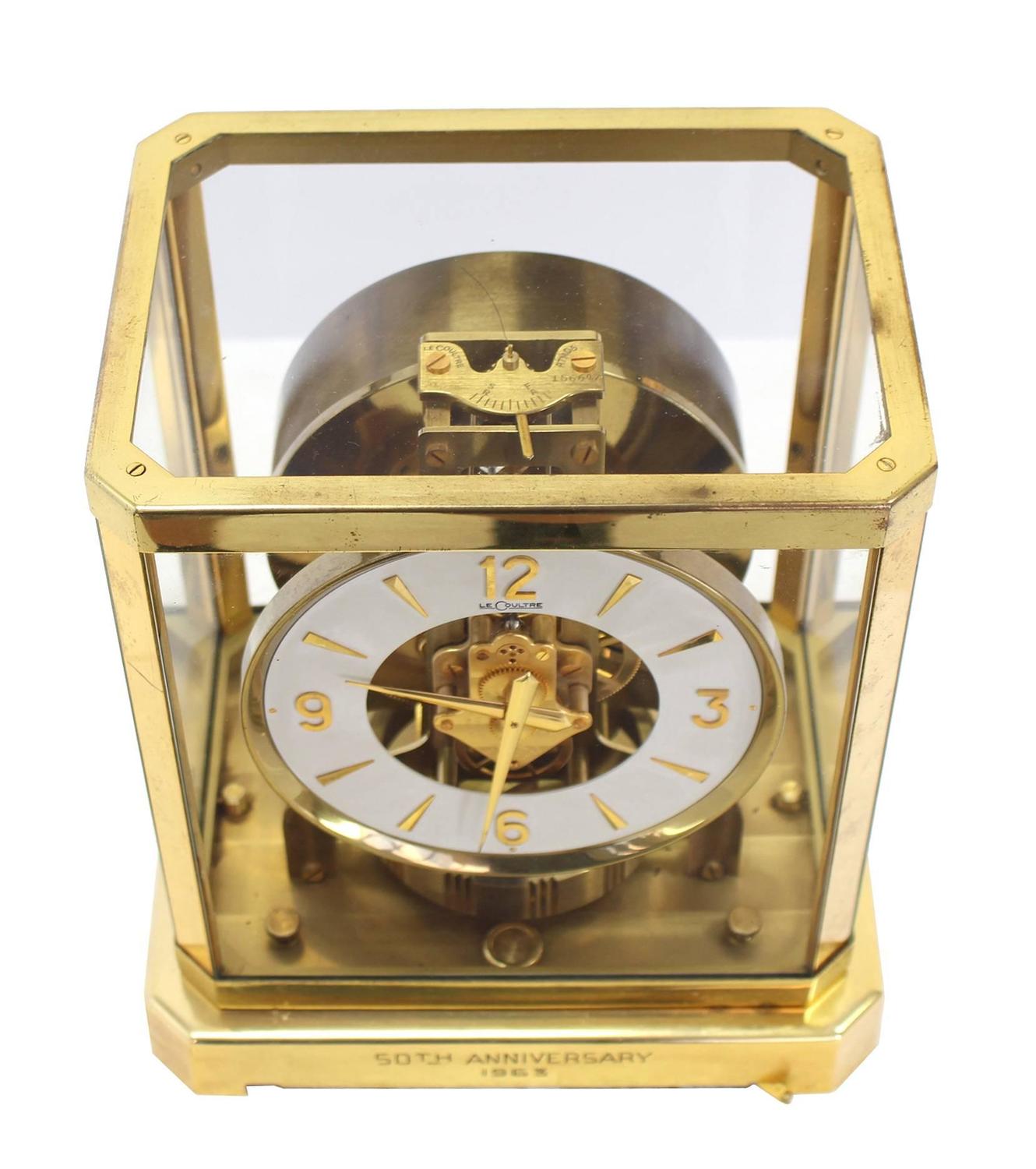 JaegerLeCoultre Brass Atmos Clock For Sale at 1stdibs