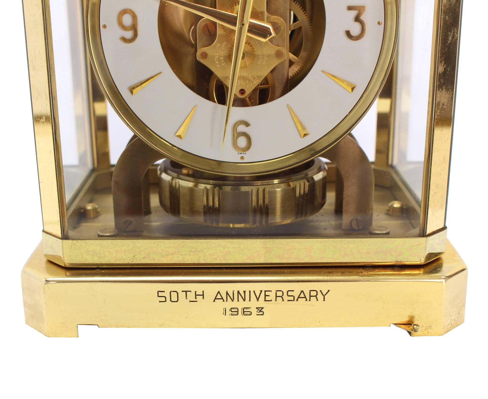 20th Century Jaeger-LeCoultre Brass Atmos Clock
