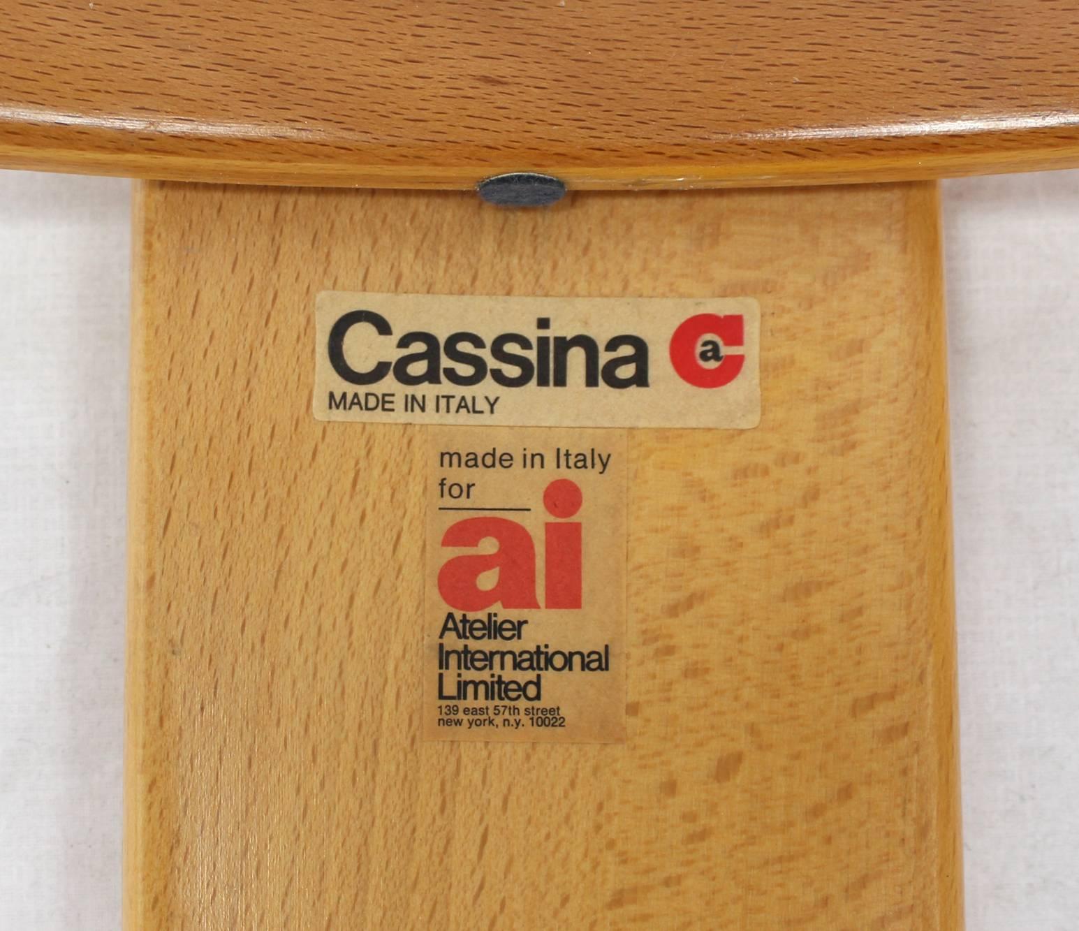 Italian Cassina Set of Four Nesting Round Tables