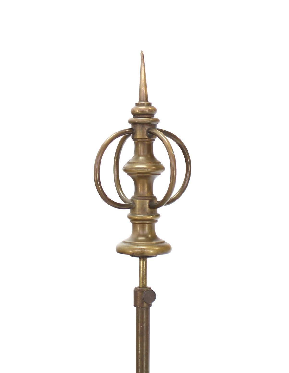 American Vintage Brass Base Table Lamp For Sale