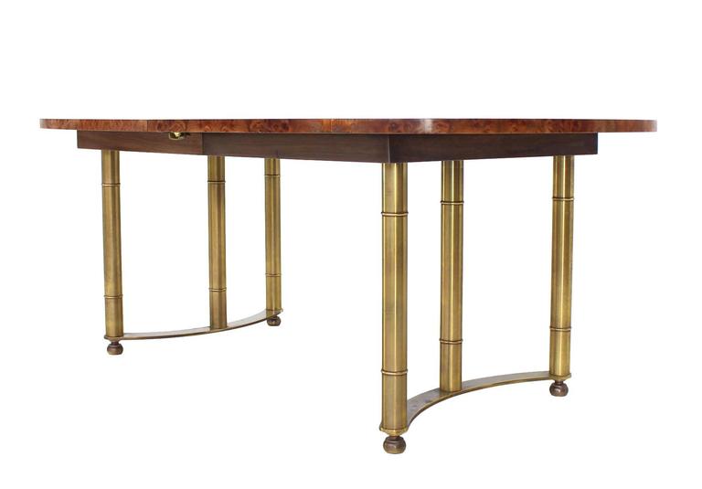 Mastercraft Burl Wood Oval Dining Table With Two Leaves At 1stdibs Mastercraft Burl Wood Oval Dining Table With Two Leaves For 3