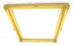 Gilt Gesso c1950s 28x24 Rectangle Wall Decorative Mirror MINT!