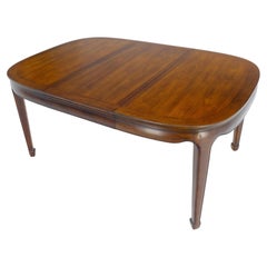 Henredon Asian Inspired Rounded 44" Square Dining Table 1x20" Leaf Dining Table