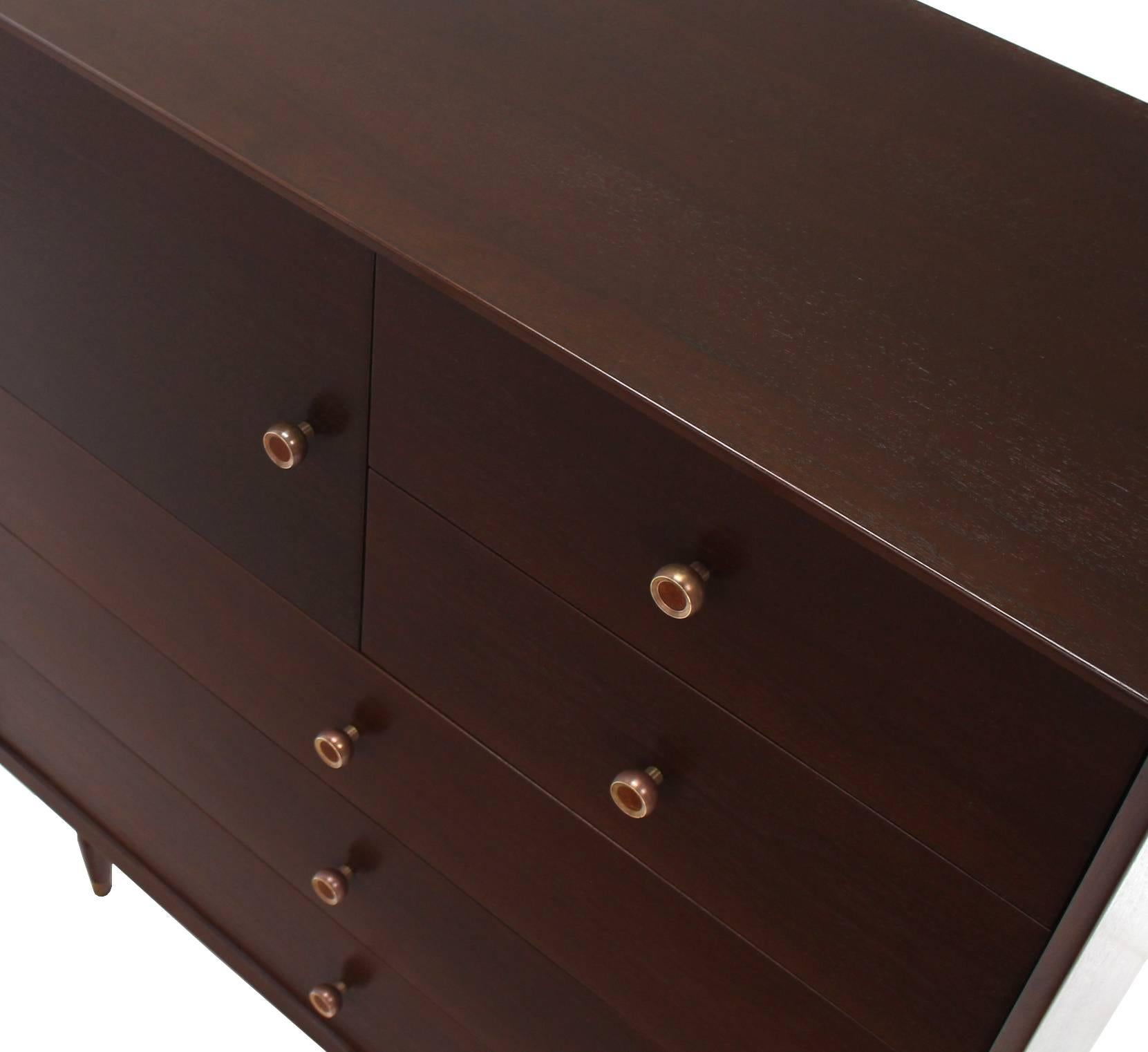 Mid-Century Modern Mid Century Modern Walnut High Chest Dresser For Sale