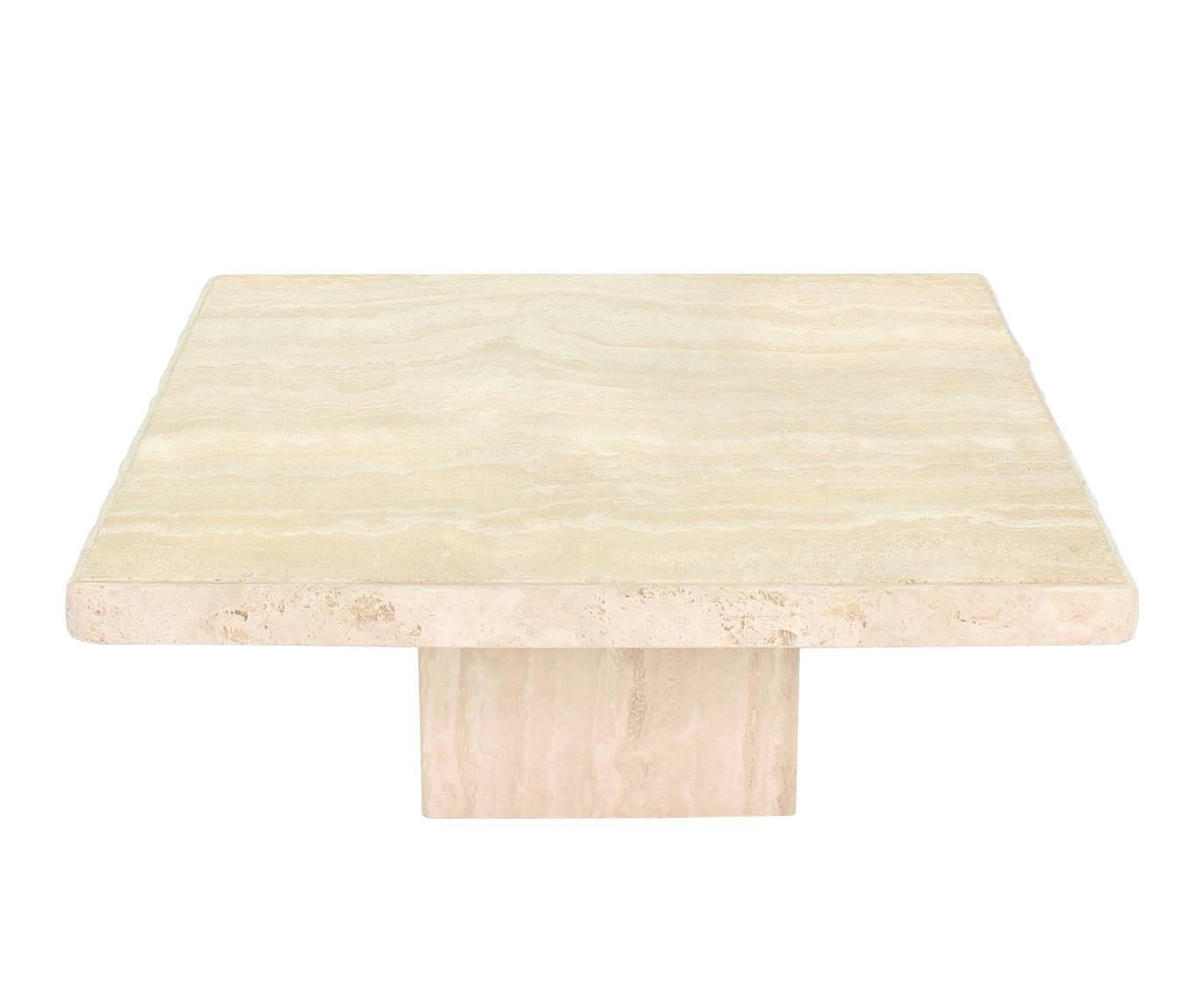 travertine coffee table square