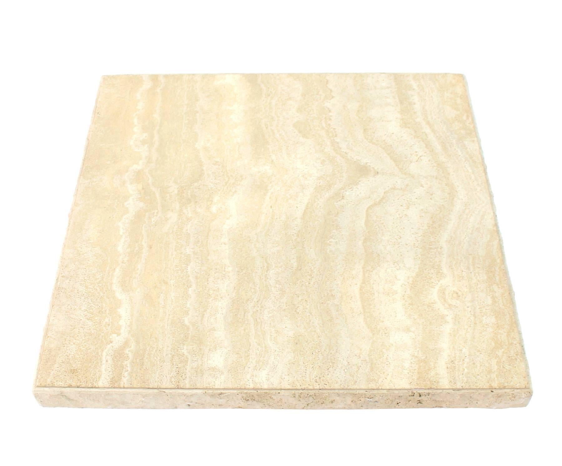 American Square Solid Travertine Coffee Table