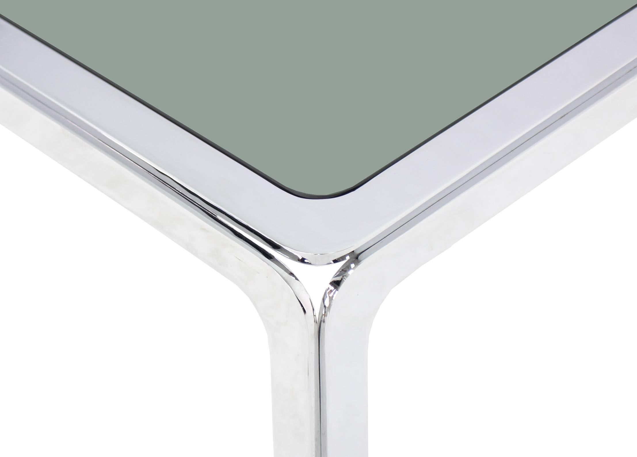 table basse verre et chrome