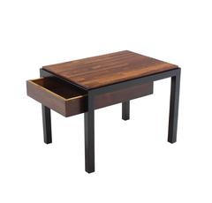Mid-Century Modern Rosewood Ebonised Legs End or Side Table