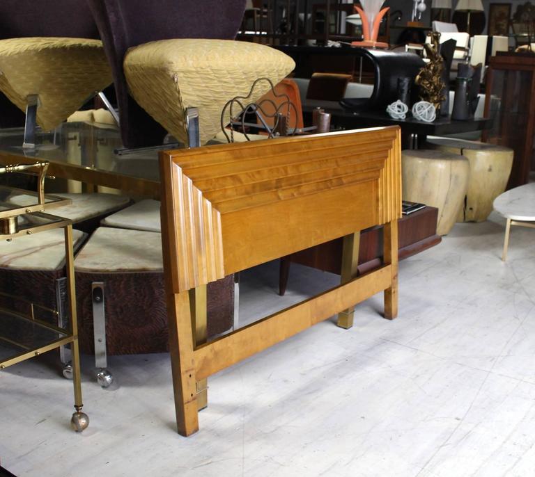 Mid Century Modern Birch Full Size Headboard Bed at 1stDibs mid