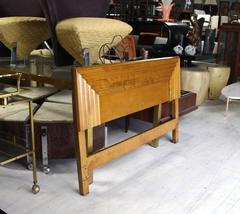 Mid Century Modern Birch Full Size Headboard Bed