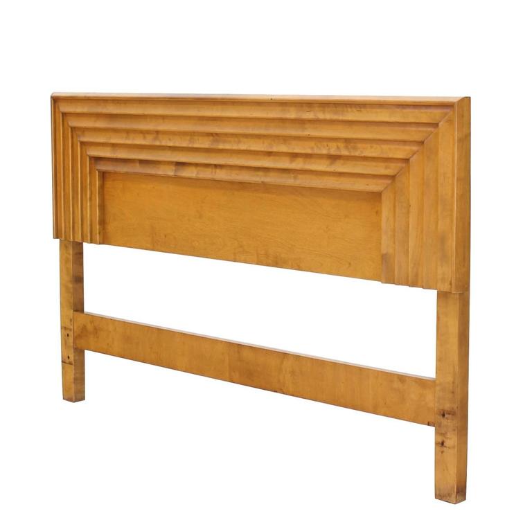 Mid Century Modern Birch Full Size Headboard Bed at 1stDibs mid