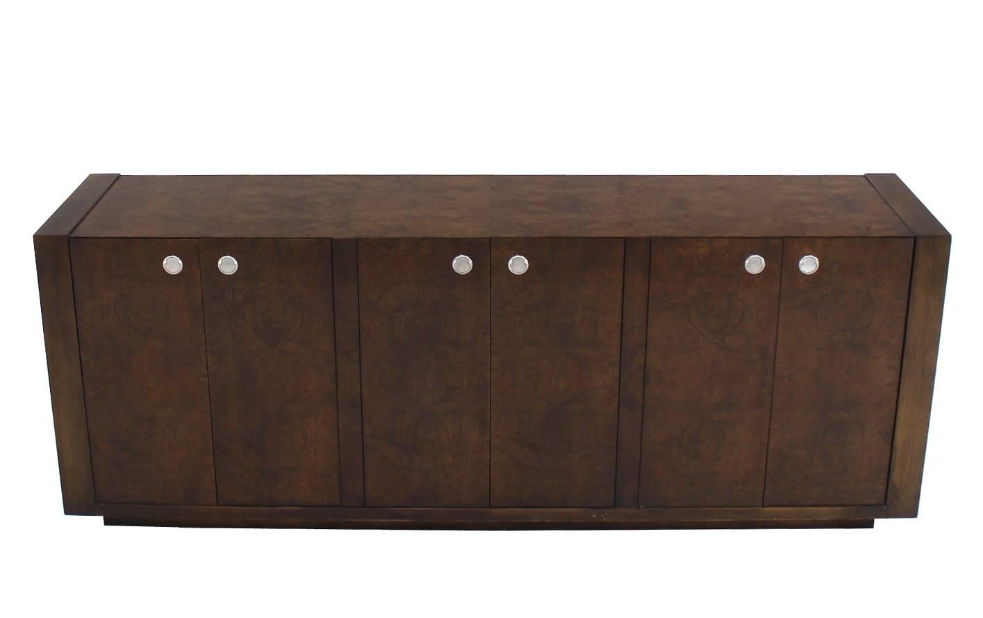 Very nice large dark burlwood dresser made for Bloomingdales.