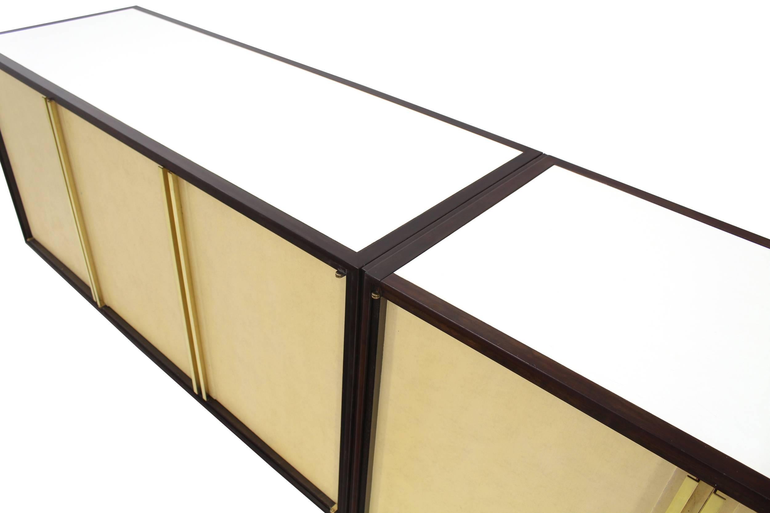 American Unusual Super Long Mid-Century Modern Credenza with Bar