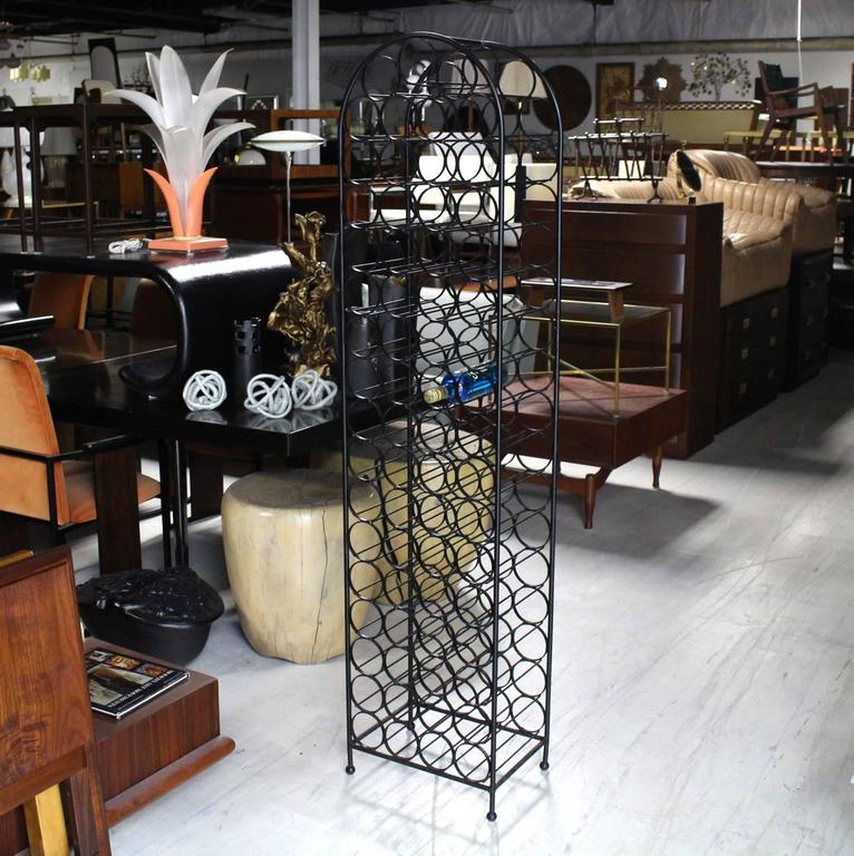 Large Tall Wrought Iron Wine Rack For Sale at 1stDibs tall wine rack metal, tall metal wine