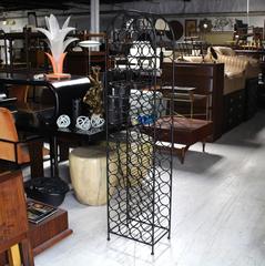 Large Tall Wrought Iron Wine Rack