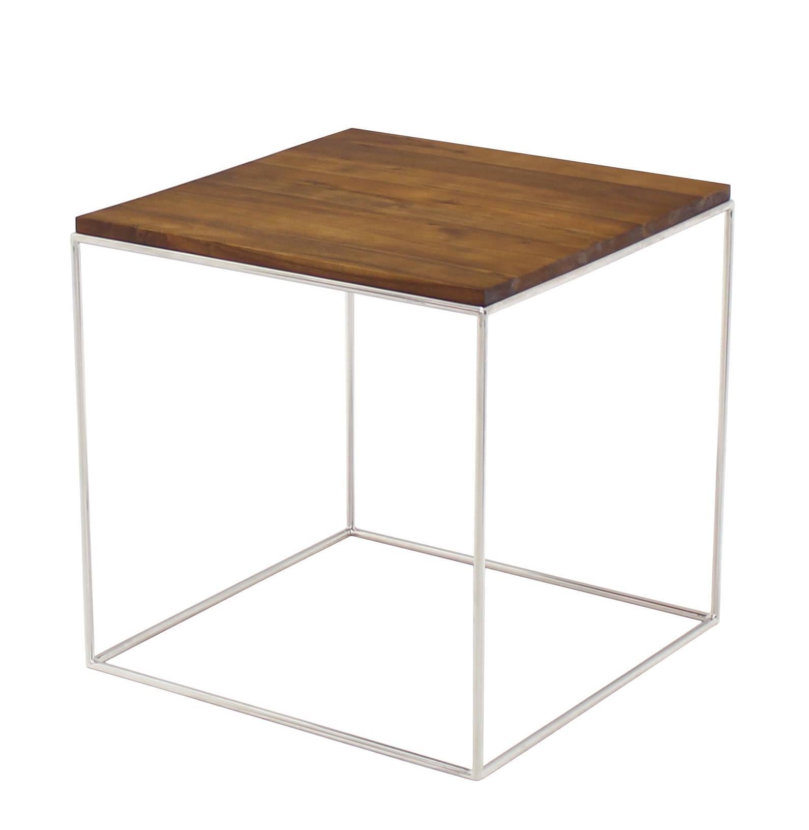 Chrome Cube Nesting End Side Table  1