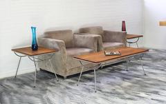 Chrome Sputnik Base Modernist Coffee Table