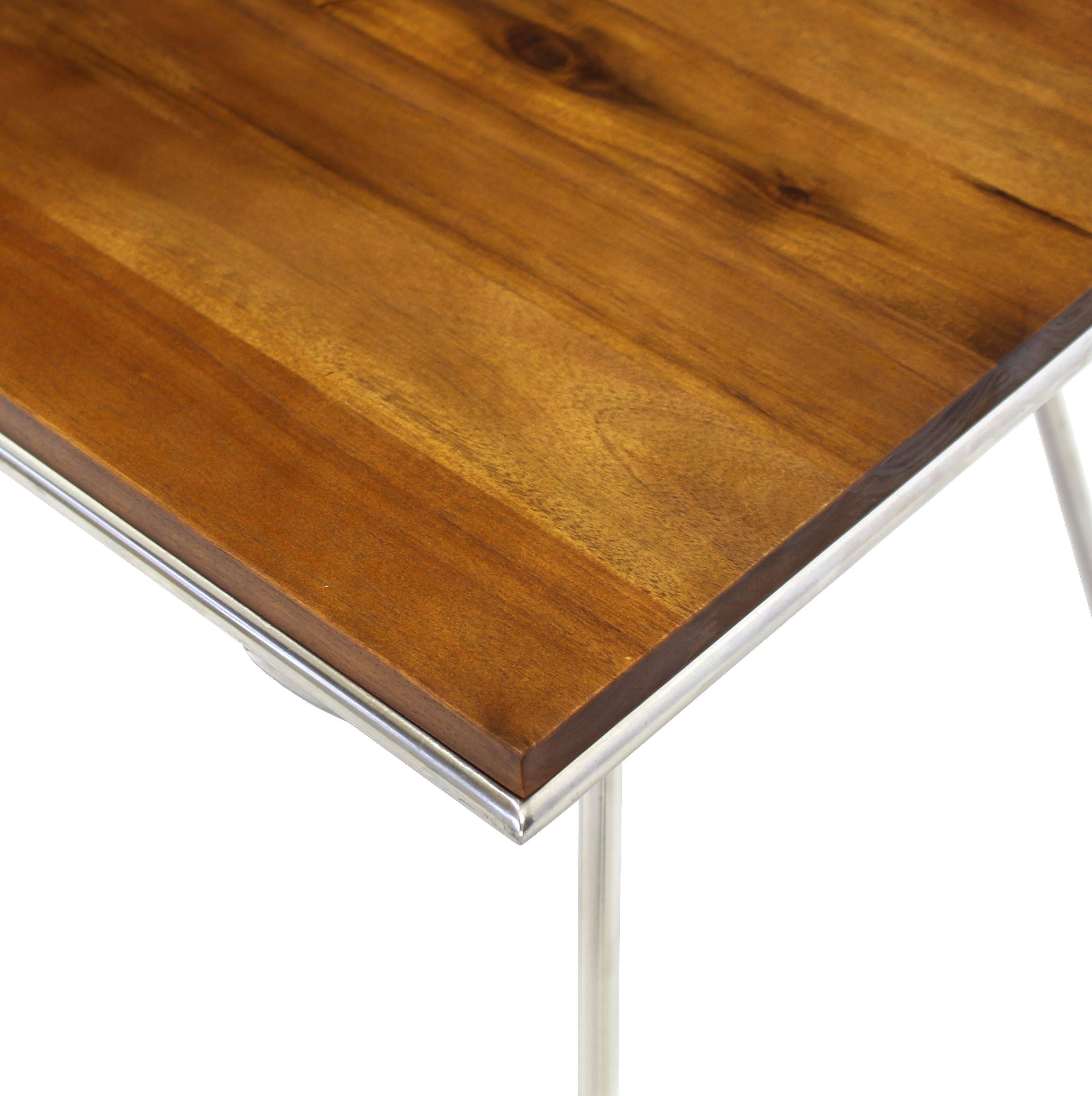 Chrome Sputnik Base Modernist Coffee Table For Sale 1