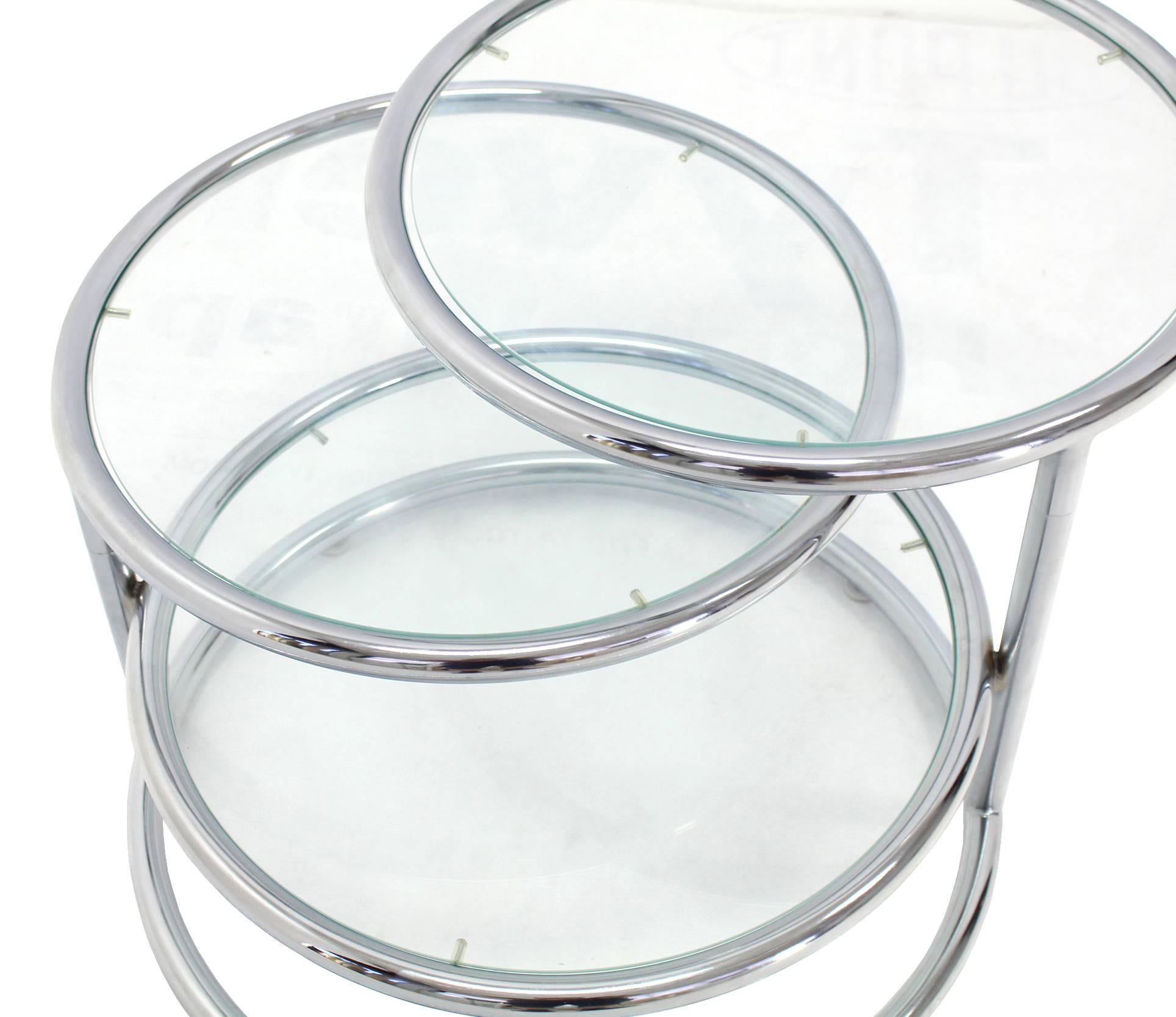 Mid-Century Modern Circular Adjustable Coffee Table 2