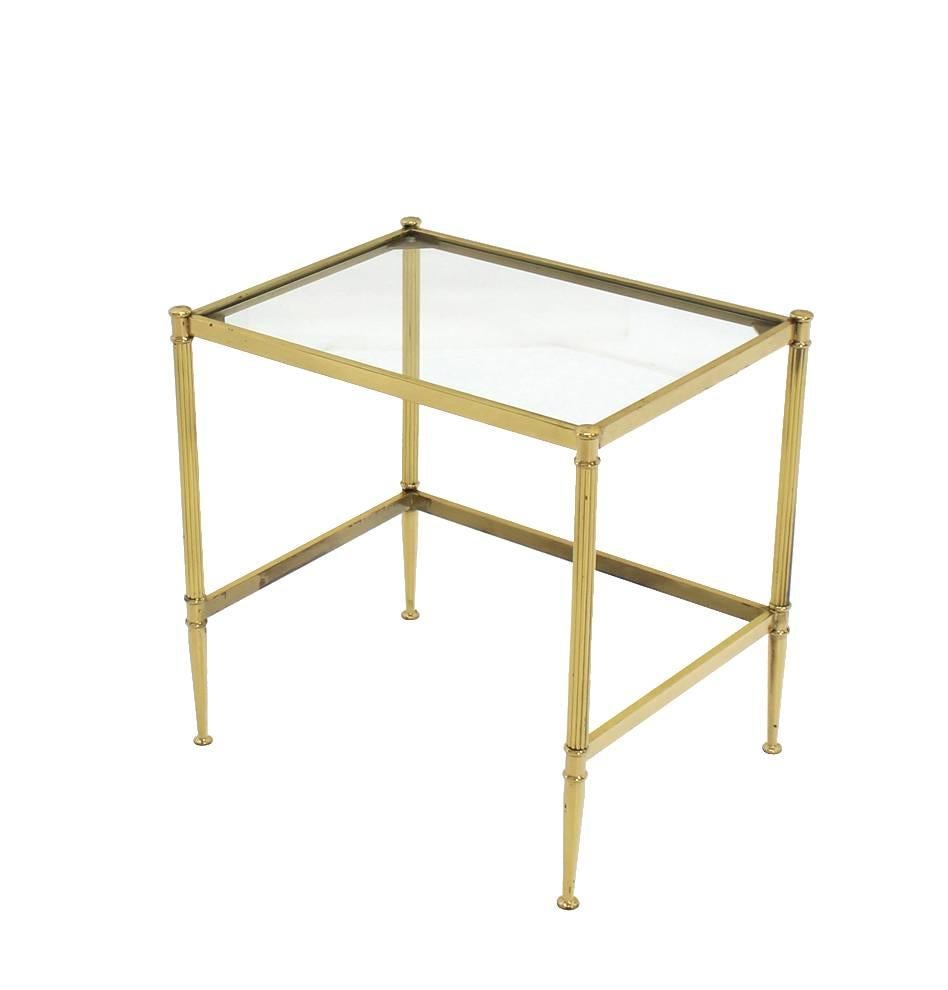 Set of Three Mid-Century Modern Brass Nesting End Tables For Sale 4