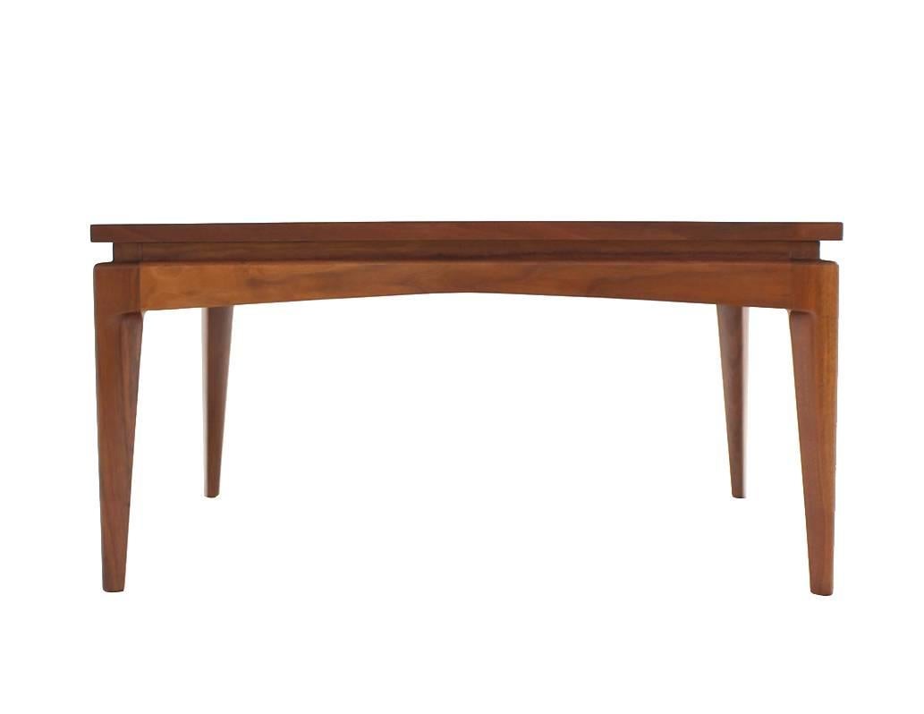 Nice Solid Design Square Walnut Coffee Table For Sale 1