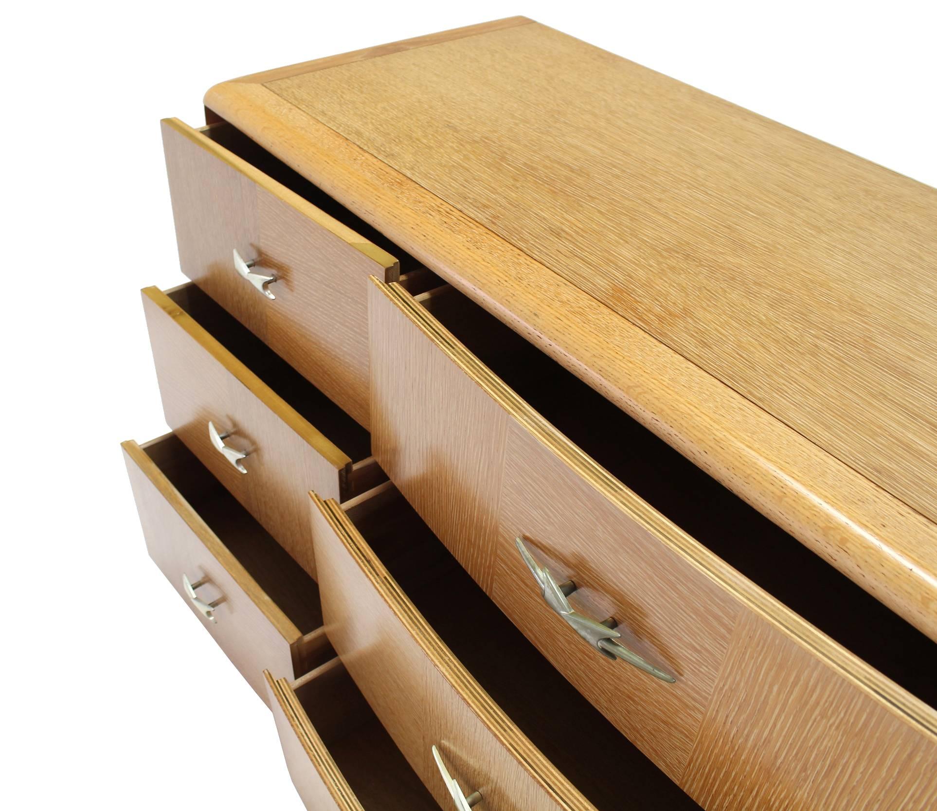20th Century Cerused Oak Mid-Century Modern Long Dresser For Sale