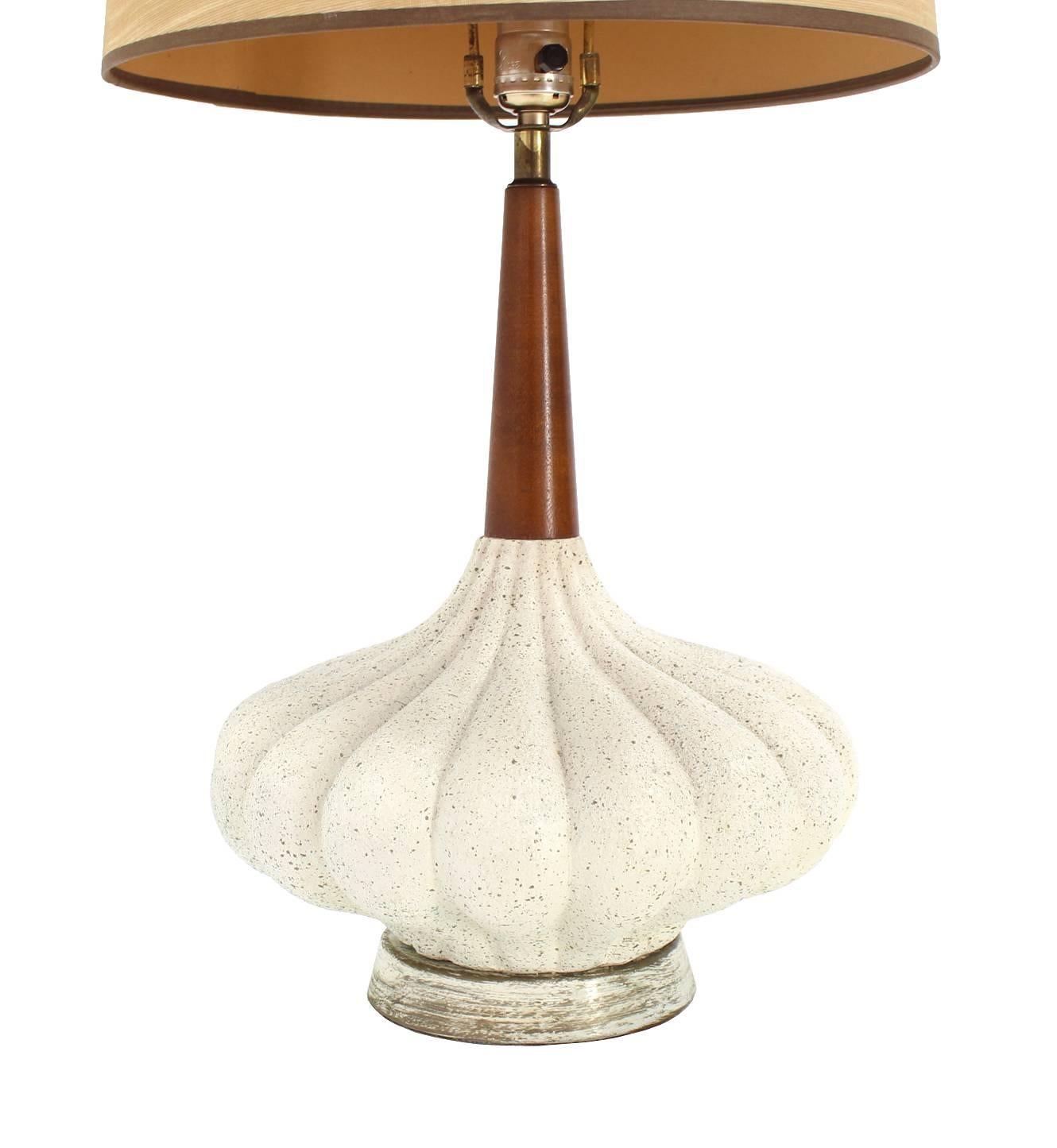 Mid-Century Modern Danish Modern Cone Shape Shade Table Lamp For Sale