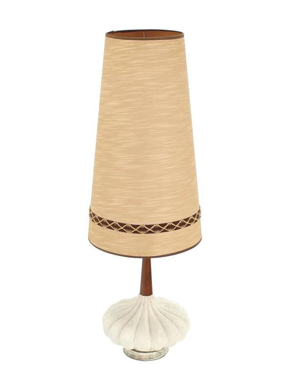 Danish Modern Cone Shape Shade Table, Cone Shaped Lamp Shades