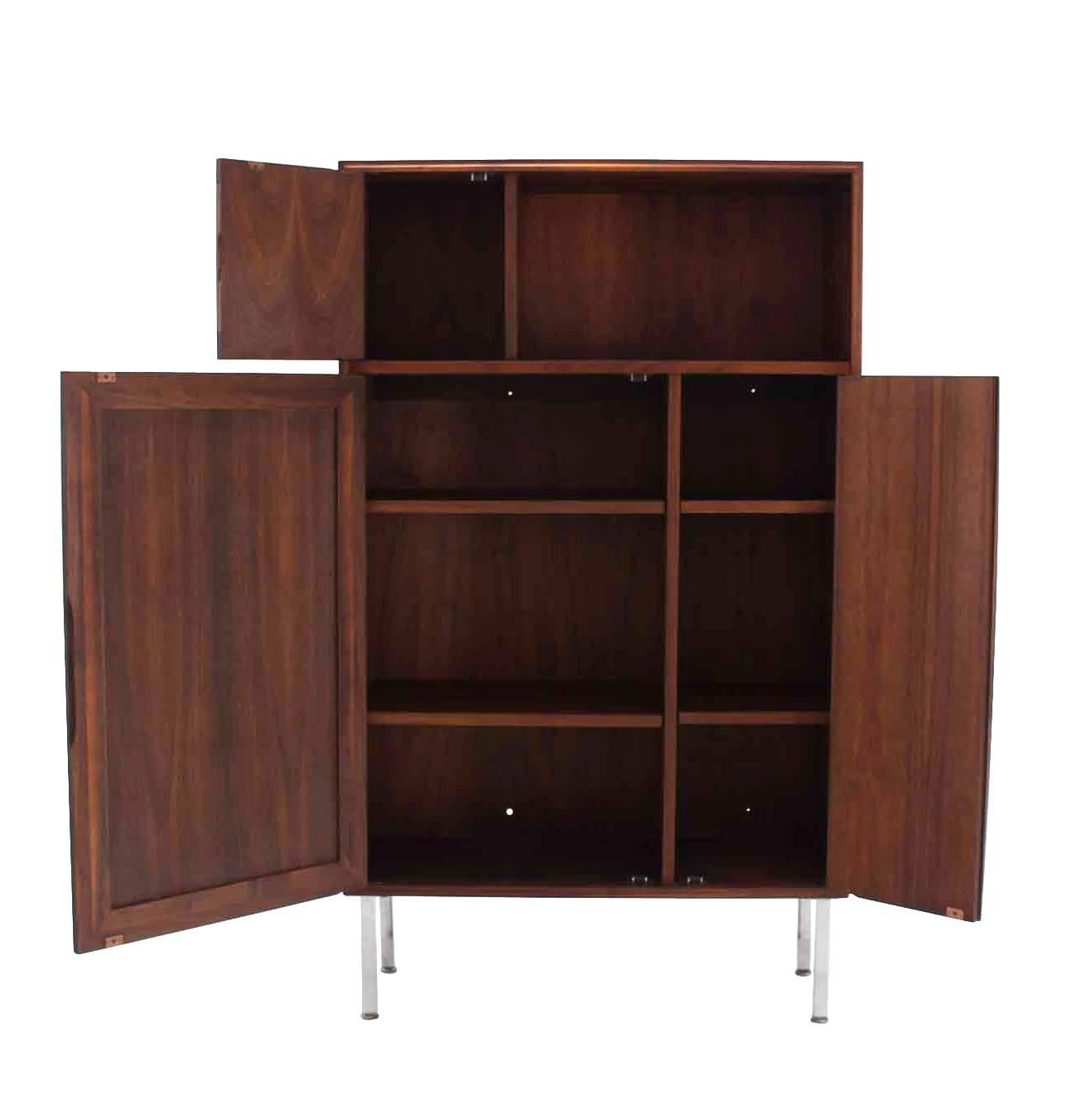 20th Century Walnut Cabinet with Cane Door