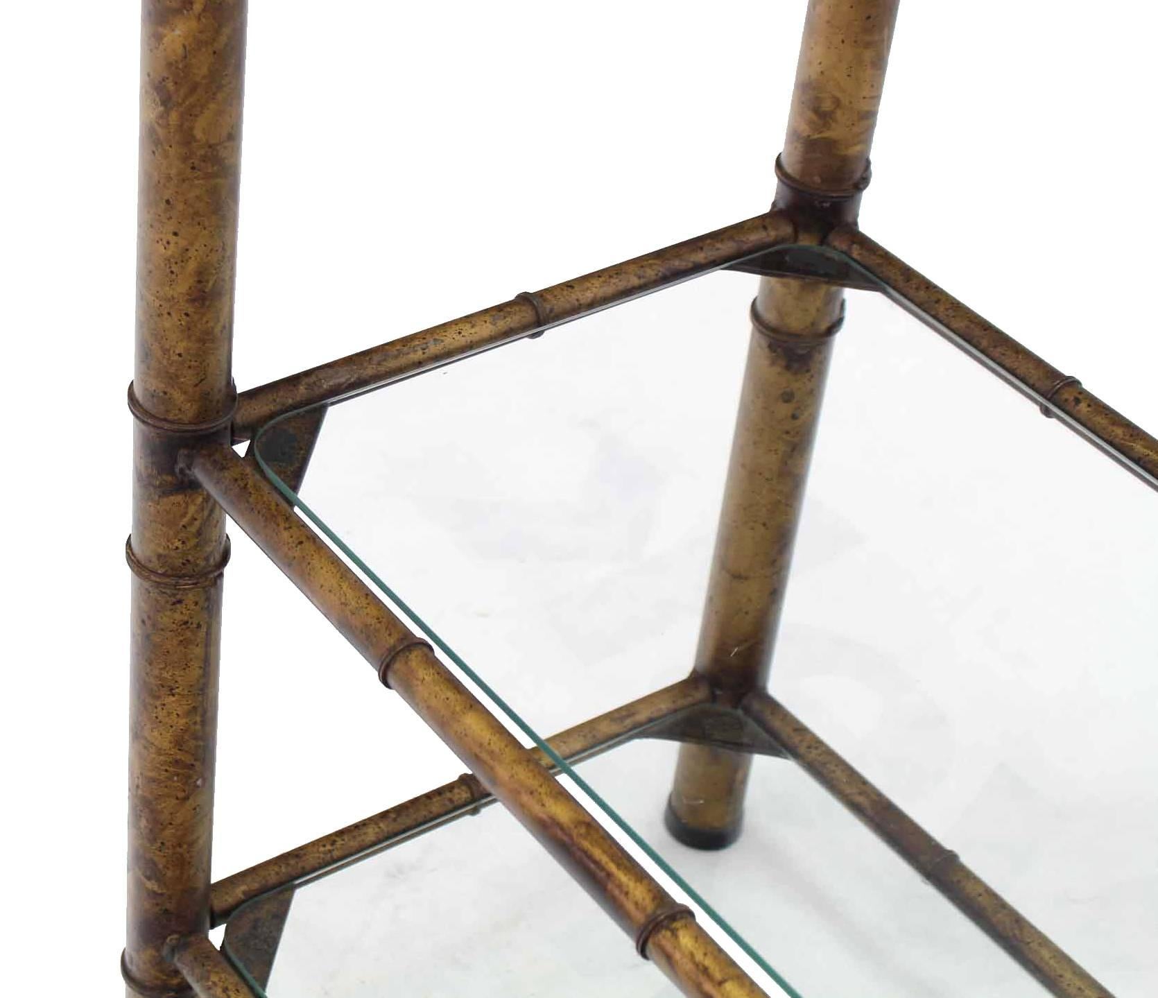 20th Century Metal Faux Bamboo Shelf