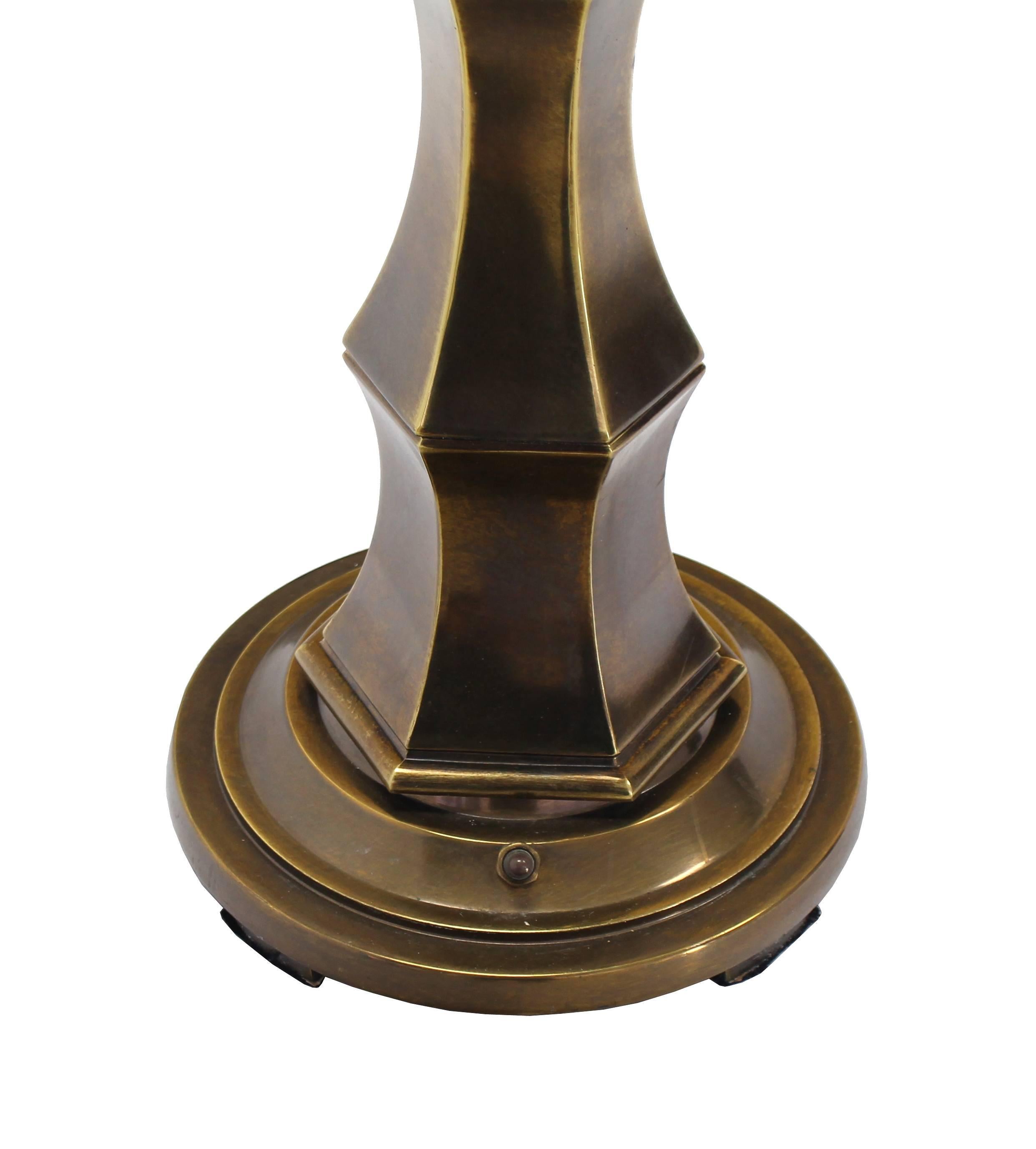 American Brass Table Lamp by Stiffel For Sale