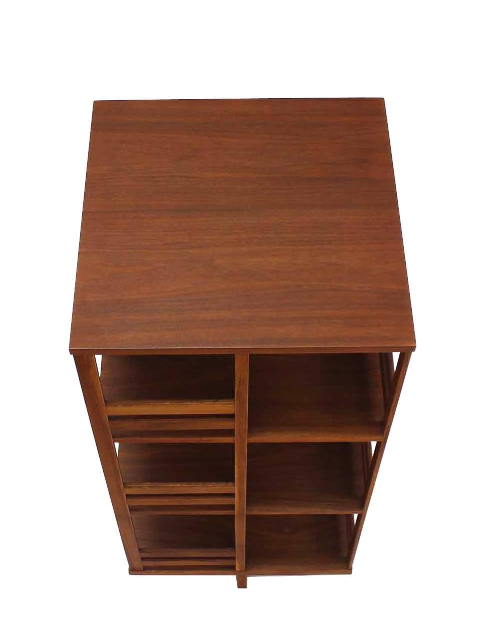 Revolving Danish MidCentury Modern Bookcase For Sale at 1stdibs